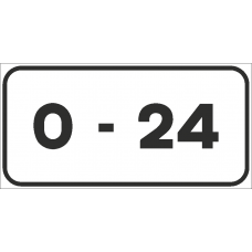 cartello 0 - 24 segnale indicante validità 0 - 24 4